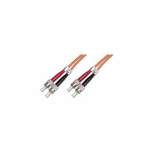 DIGITUS Fiber Optic Patch Cord, ST to ST, Multimode OM2, 50/125 µ, Duplex Length 2m