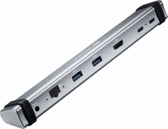 Canyon DS-6, Multiport Docking Station, 7 portov, 2xUSB-C+2xUSB3.0 +1xHDMI+1xRJ45+1x audio 3,5mm, výstup USB-C