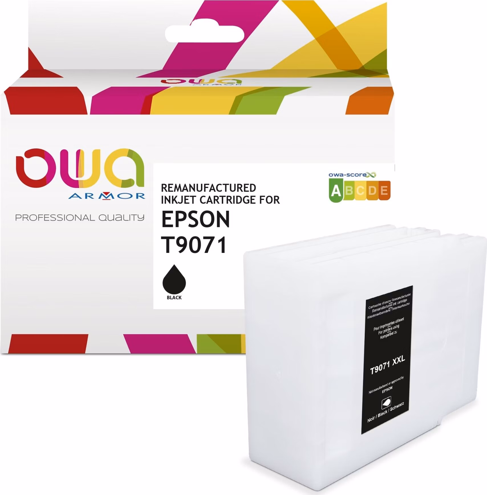 OWA ARMOR ink kompatibilný s Epson T9071, čierna/black, 221ml