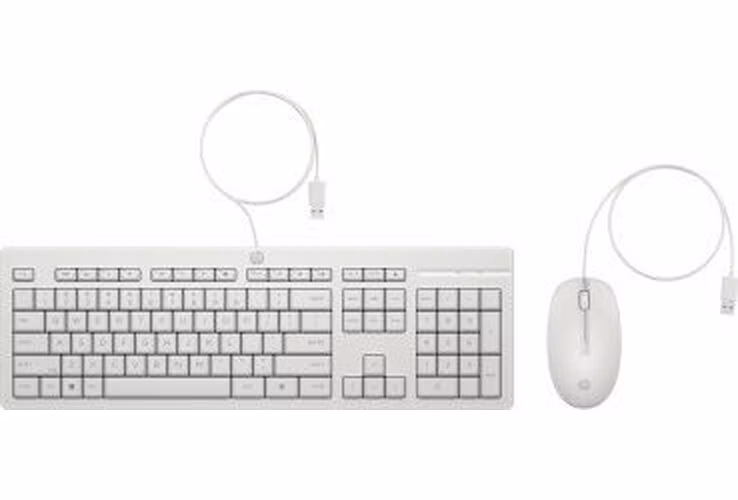 HP 225 USB klávesnice a myš - bílá
