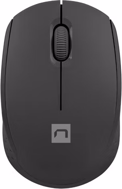 Myš Natec STORK/Kancelárska/Optická/1 600 DPI/Bezdrôtová USB/Čierna