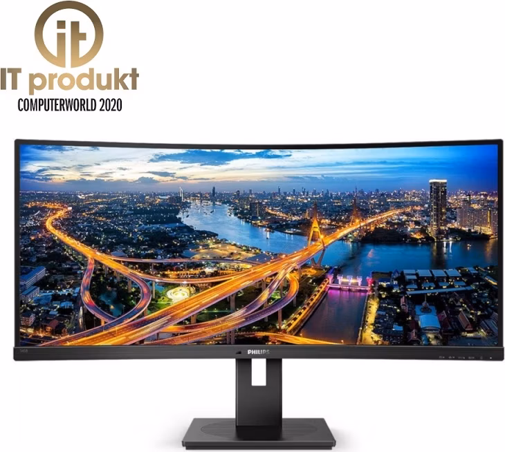 Philips MT VA LED 34" 346P1CRH/00 - VA panel, 3440x1440, HDMI, DP, USB-C, RJ45, reproduktory, zakrivený, webová kamera, výška nast