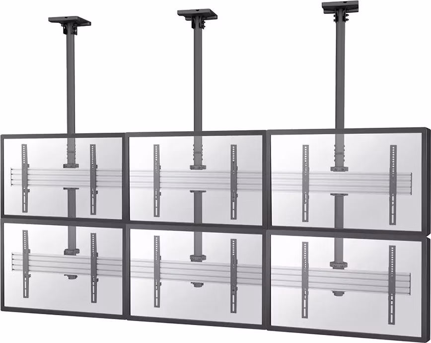 Neomounts Pro  NMPRO-C32 / Flat Screen Ceiling Mount - 3x2 (3 x horizontal/2 x vertical) - box 1/2 / Black/silver