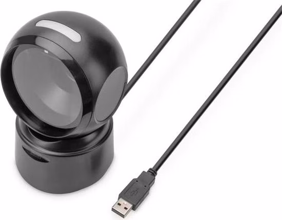 DIGITUS DA-81005 Skener čárových kódů, 2D, stolní, USB, 200 skenů/s