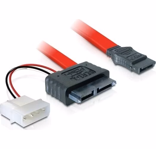 DeLock kabel SATA Slimline All-in-One 7+6pin samice 5V