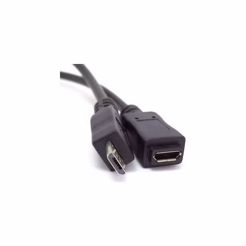 PremiumCord Kabel prodlužovací micro USB 2.0 male-female, černý 5m