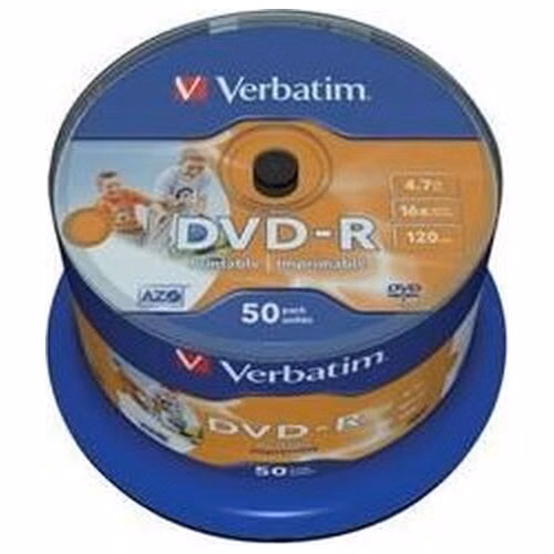 VERBATIM DVD-R AZO 4,7GB, 16x, printable, spindle 50 ks