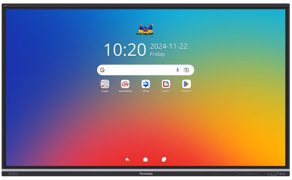 ViewSonic dotykový panel IFP8651 4K 86" Android 14 EDLA, 50 Multi touch,400nits,16G RAM/128GB,OPS slot,HDMI,VGA, DP,USB