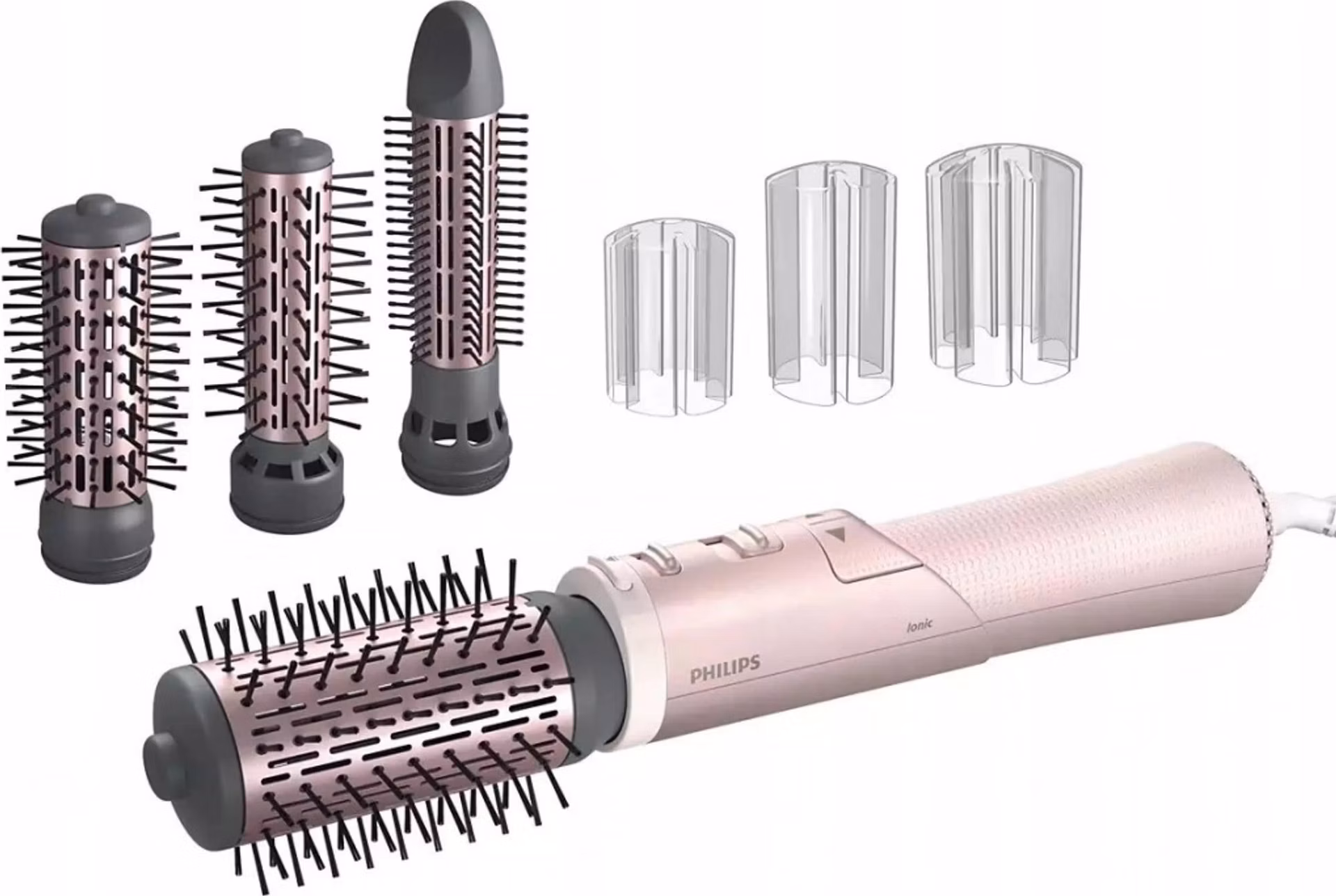 Philips BHA735/00 horkovzdušný kartáč, ionizace, keramicko-turmalínový povrch, ThermoProtect, 4 nástavce