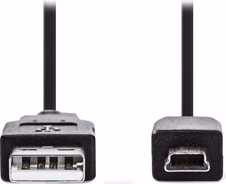 NEDIS kabel USB 2.0/ zástrčka USB-A - 5pinová zástrčka mini USB/ černý/ bulk/ 2m