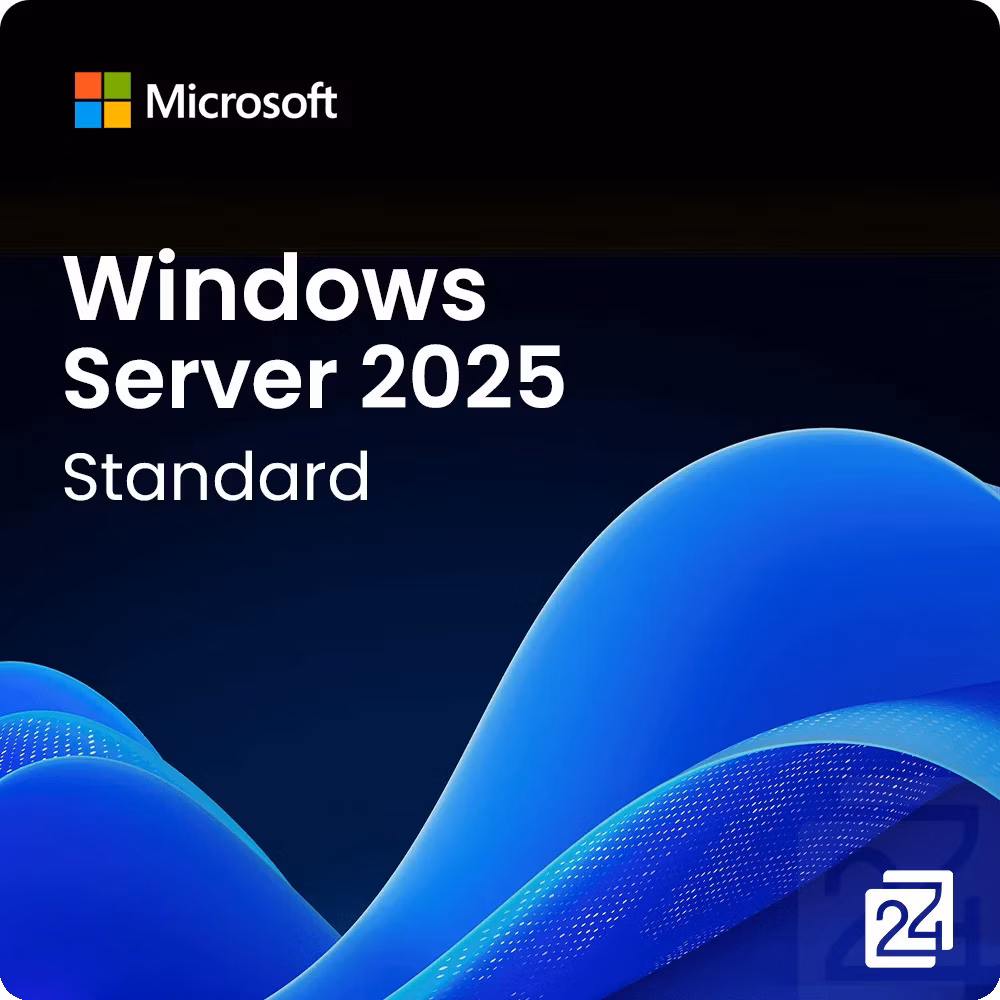 Microsoft OEM Windows Server Standard 2025 English 64Bit 1pk DSP OEI DVD 16 Core
