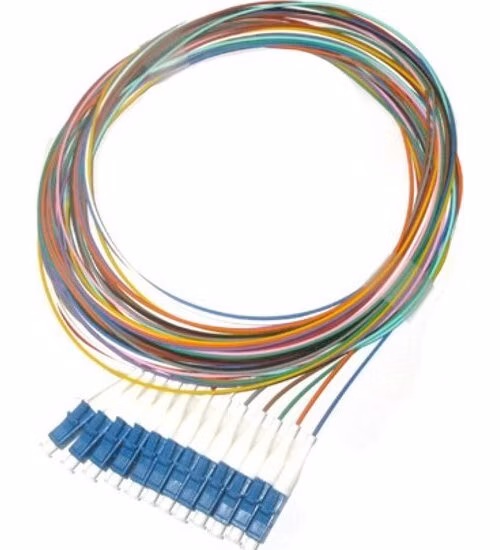 XtendLan FO pigtail LC, 9/125, 0,9mm, 1m, ZWP, sada 12ti pigtailů různé barvy, G.652d, LS0H
