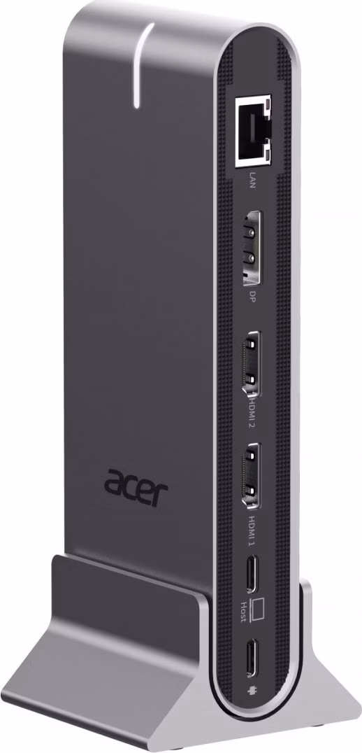 Acer 15in1 Type-C Universal Docking Station : USB-C, 2x USB-A 2.0, 1x USB-A 3.2 Gen2, 1x USB-A 3.2 Gen1, 1x USB-C Gen1,