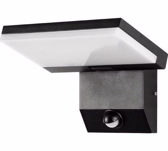 IMMAX MODERN venkovní LED osvětlení nástěnné s PIR čidlem, 18W, 1278lm, IP65, černé