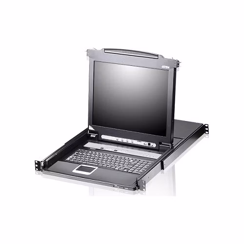 ATEN CL5708M-ATA-AG SINGLE RAIL 8P PS/2-USB LCDKVMP 17INCH W/LED LIGHT/USA KB/EU