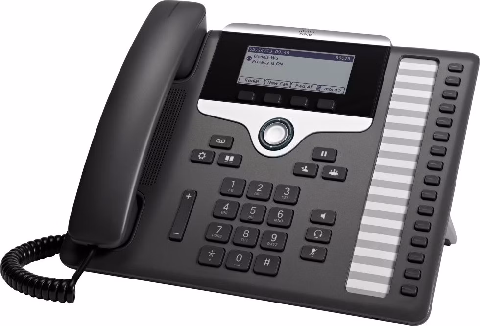 Cisco CP-7861-K9= VoIP telefon, 2x LAN, 1x AUX, s displejem