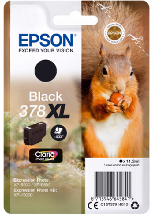 EPSON ink čer Singlepack Black 378XL Claria Photo HD Ink 11,2 ml