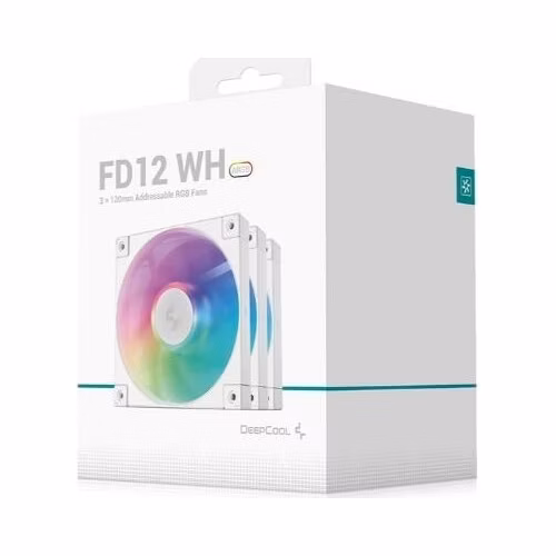 DEEPCOOL Ventilátor FD12 ARGB WH 3v1, 3x120mm, ARGB, bílá