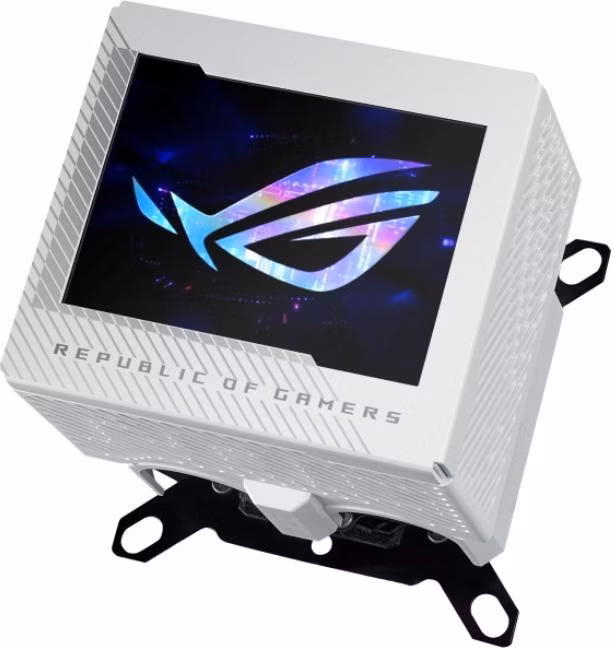 ASUS vodní blok CPU ROG RYUJIN III WB, 3.5" LCD displej, bílá