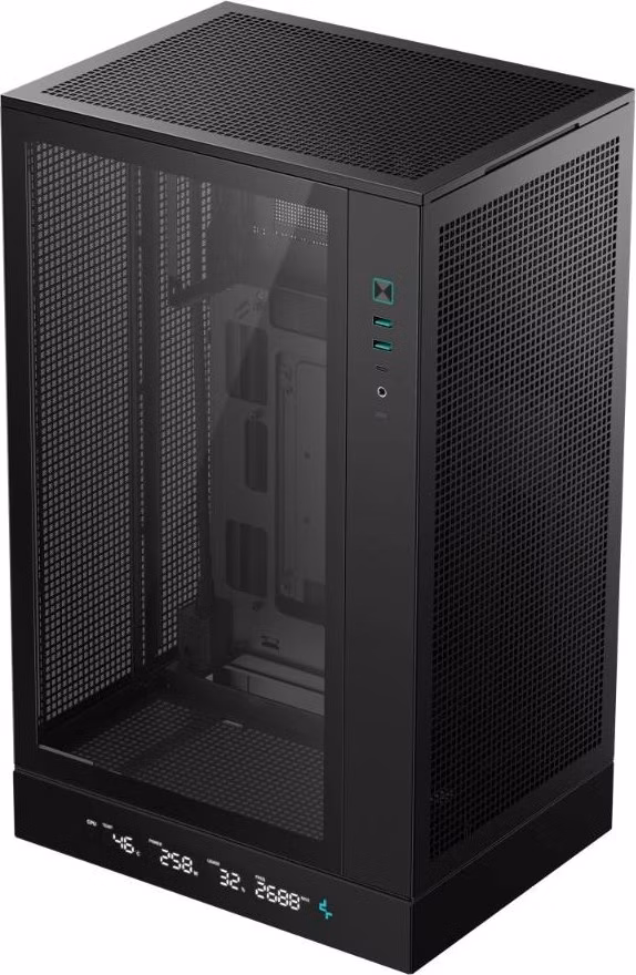 DEEPCOOL skříň CH270 Digital / microATX / 2 x USB 3.0 / USB-C / mesh panely / černá