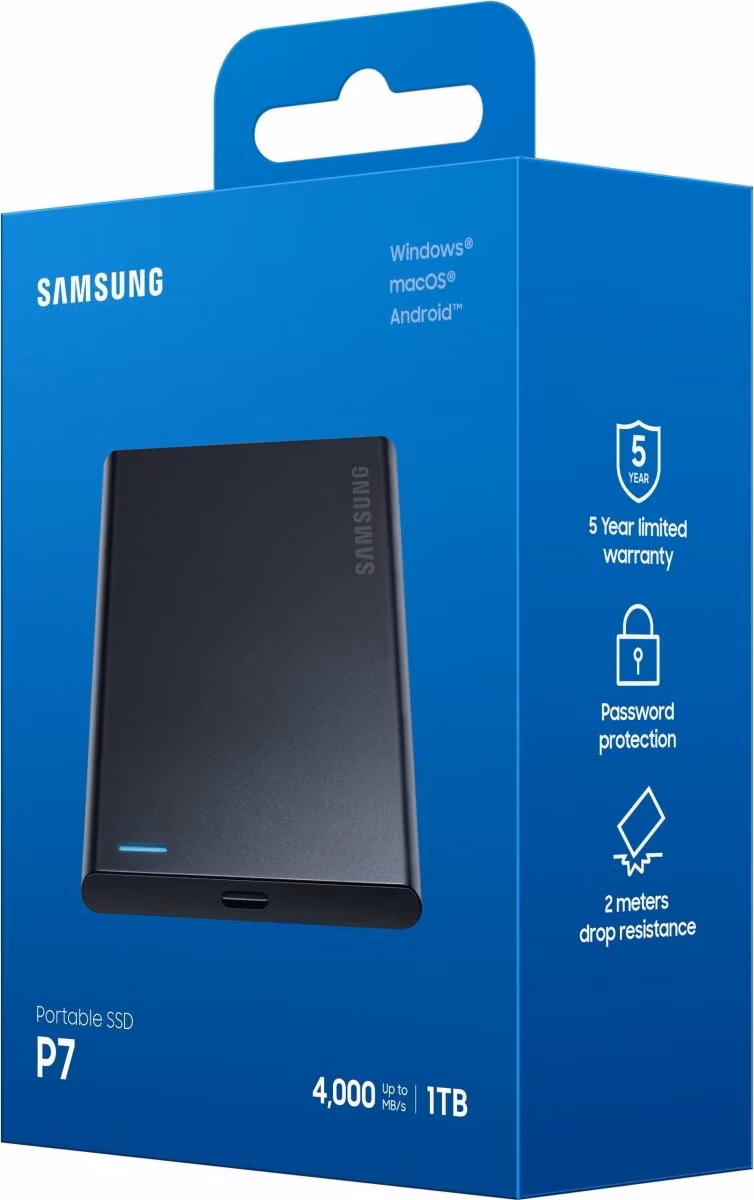 Samsung Externí SSD disk P7 - 1TB - černý