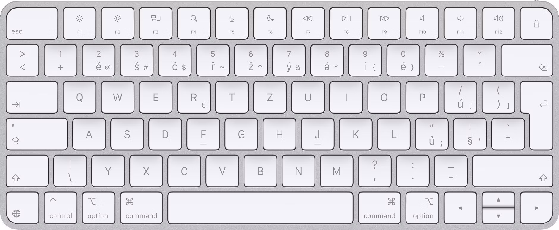 Apple Magic Keyboard/Bezdrátová Bluetooth/CZ layout/Bílá