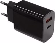 TB Touch USB-C + USB-A čierna nabíjačka