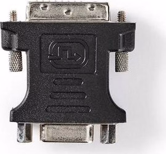 Nedis CCGB32902BK - adaptér DVI| DVI-I 24+5 Zástrčka | VGA Zásuvka | Poniklované | Přímý | PVC | Černá