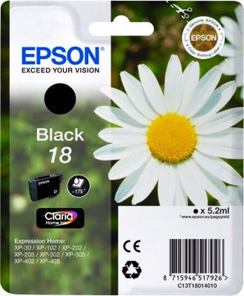 EPSON cartridge T1801 black (sedmikráska)