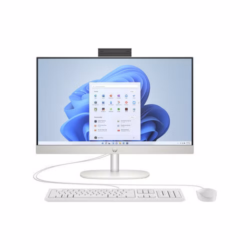 HP AIO 24-cr0023nc/24'' IPS FHD AG/i5-1335U/16GB/512GB SSD/Iris Xe/5xUSB/1xHDMI/RJ-45/90W/2y/WIN 11 Home/White