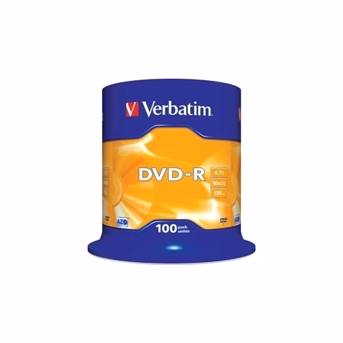 VERBATIM DVD-R(100-balenie)Vreteno/bežný maloobchod/16x/4.7GB