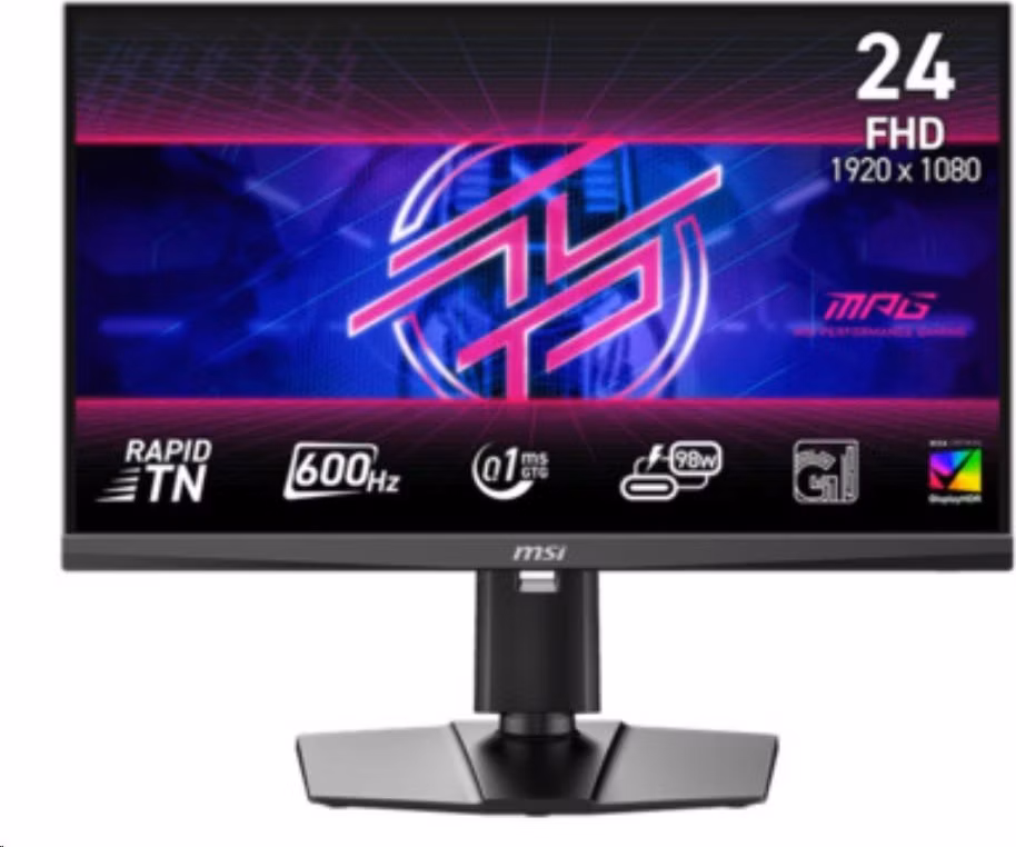 MSI LCD MPG 242R X60N, 24,1" FHD, 600Hz, 0,1ms, USB, DP, HDMI, VESA, Audio, Black