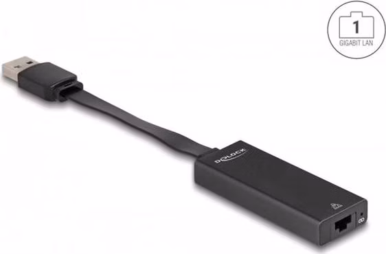 Delock Adaptér USB Typu-A sítě Gigabit LAN, tenký