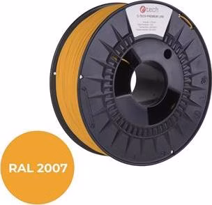 C-TECH tisková struna PREMIUM LINE ( filament ) , PETG, luminiscenční světlá oranžová, RAL2007, 1,75mm, 1kg
