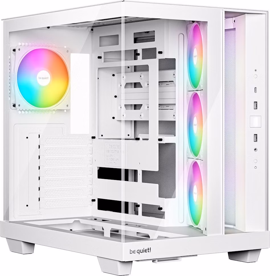 Be quiet! skříň LIGHT BASE 500 LX / MidT / 4x120mm ARGB fans / 2 x USB 3.2 / USB-C / panoramatická / bílá