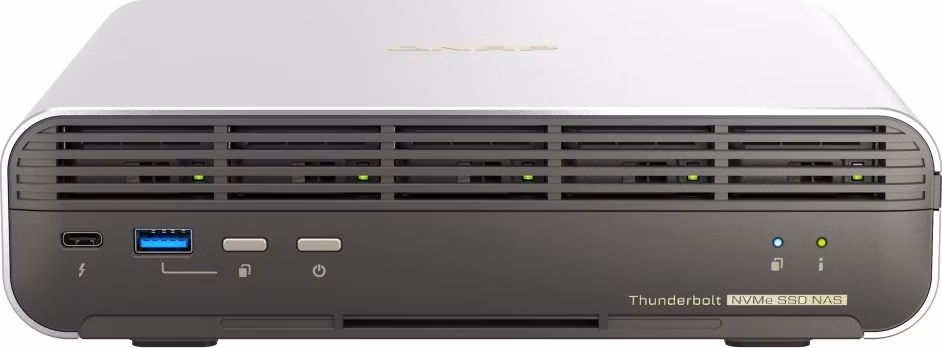 QNAP™ 5-bay NAS, Intel i5-1340PE 12C,16G RAM, 5 x E1.S /M.2 2280 PCIe SSD, 2.5GbE+10GB,2 xThunderbolt 4,