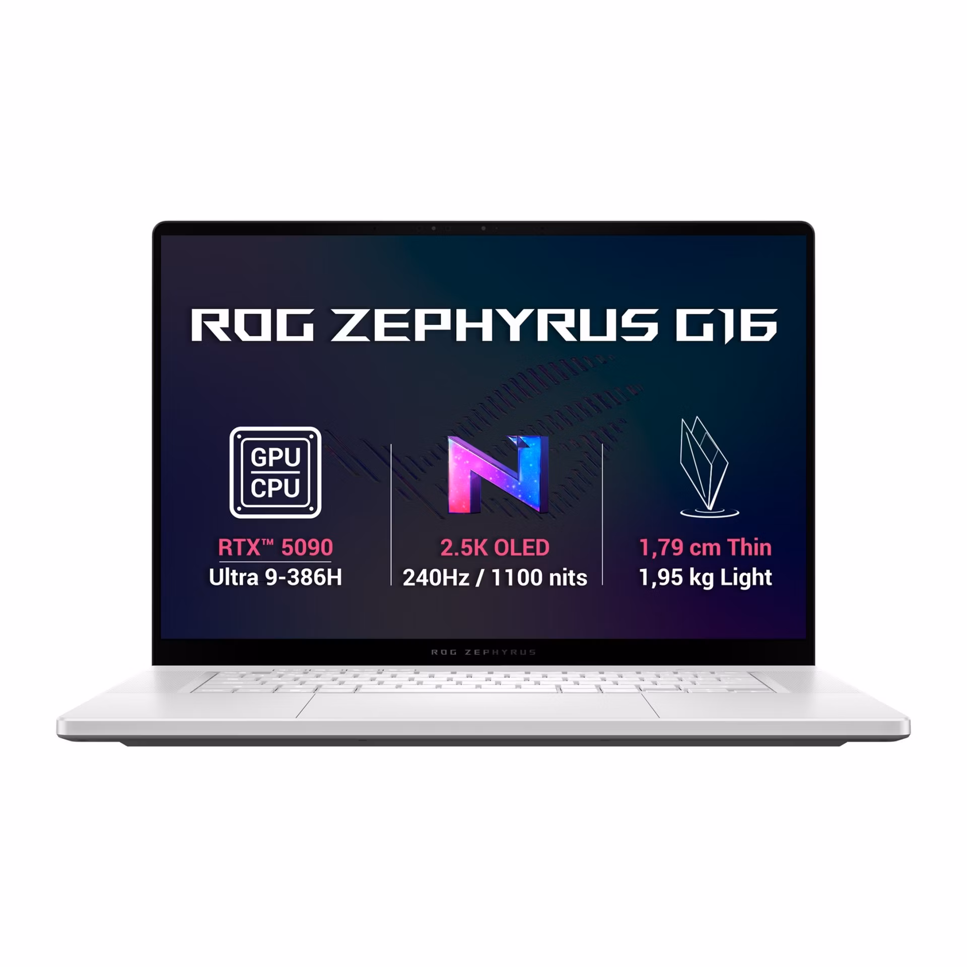 ASUS ROG Zephyrus G16/GU606AX-TB081WZ/U9-386H/16"/2560x1600/64GB/1TB/RTX 5090/W11H/White/2R