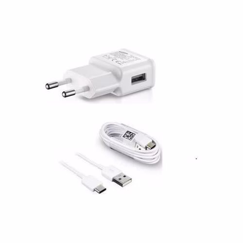 Sieťová nabíjačka Samsung EP-TA20EBE + EP-DG950CBE, USB-C, biela - bulk