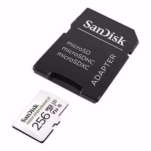 SanDisk High Endurance microSDHC 256GB + adaptér
