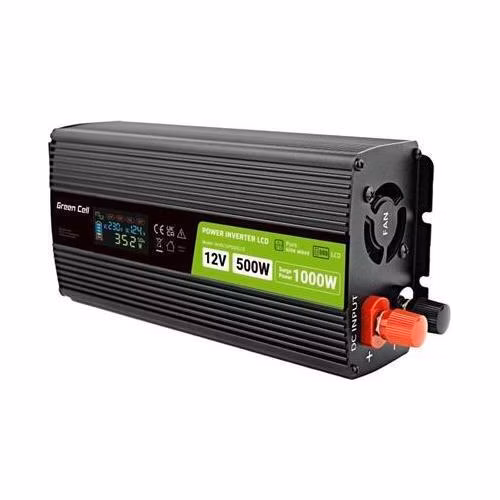 Green Cell Car Power Inverter 12V to 230V, 500W/1000W
