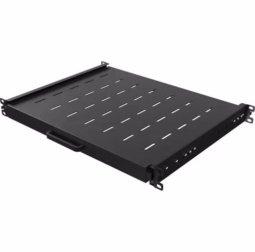 LANBERG POSUVNÁ POLICA PRE 19" RACKOVÉ SKRINE 350MM ČIERNA (1U/445X350MM, NOSNOSŤ 35KG, 4-BODOVÉ M