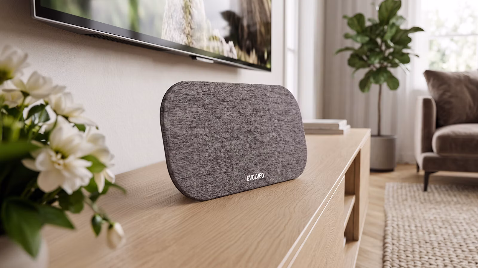 EVOLVEO Xany L, aktivní pokojová anténa DVB-T2, filtr LTE/4G/5Gs
