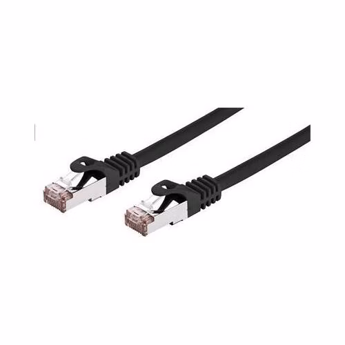 C-TECH Kabel patchcord Cat6, FTP, černý, 2m