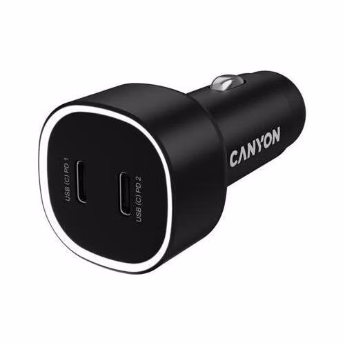 Canyon OnDrive 60, univerzálna autonabíjačka, 2x USB-A, rýchle nabíjanie, výkon 60 W