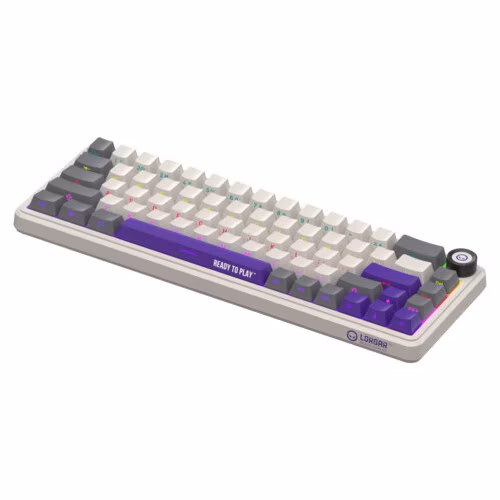 Lorgar KBA41MRT, mechanická herná klávesnica, 66 klávesov, Toxic Purple Switch, Hot-Swap, RGB, USB-C