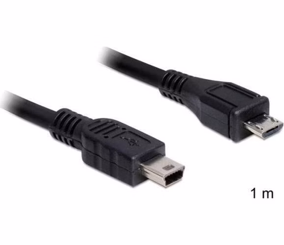 Delock Cable USB 2.0 micro-B male > USB mini male 1 m
