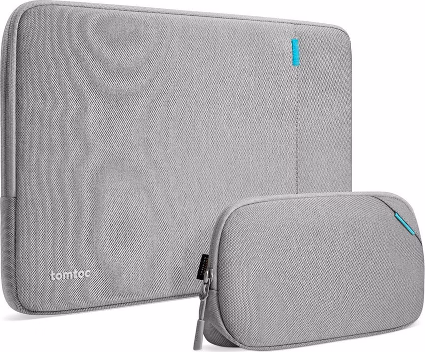 Tomtoc puzdro Recycled Sleeve with Pouch pre Macbook Air 13" M1/M2/M3/M4 - Dark Gray
