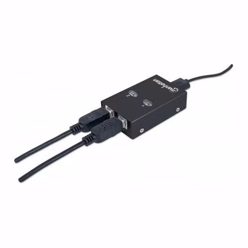 MANHATTAN USB 2.0 přepínač 2:1 (switch, 1 zařízení pro 2 PC)