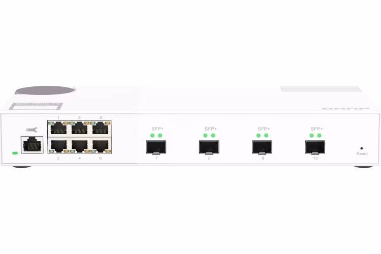 QNAP řízený switch QSW-M2106-4S (6x 2,5GbE RJ45 a 4x 10GbE SFP+)