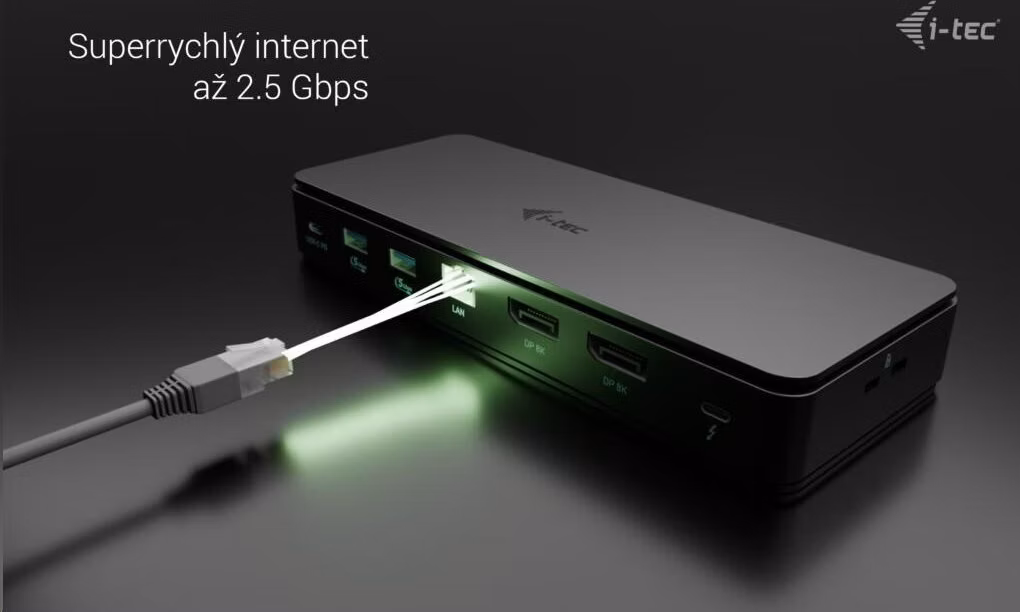 BAZAR - i-tec Thunderbolt4 2x Display Docking Station Gen3, 7x USB, 2.5 GLAN, PowerDelivery 92 W - Po opravě (Komplet)